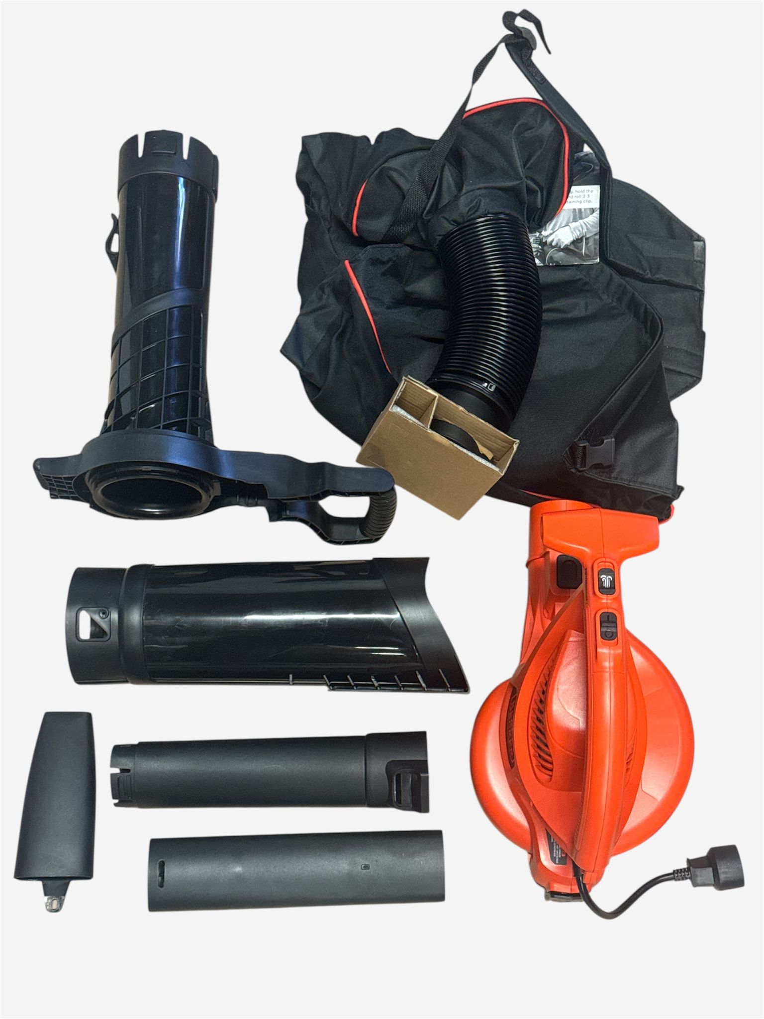 BLACK+DECKER leaf blower vacuum in black backpack style