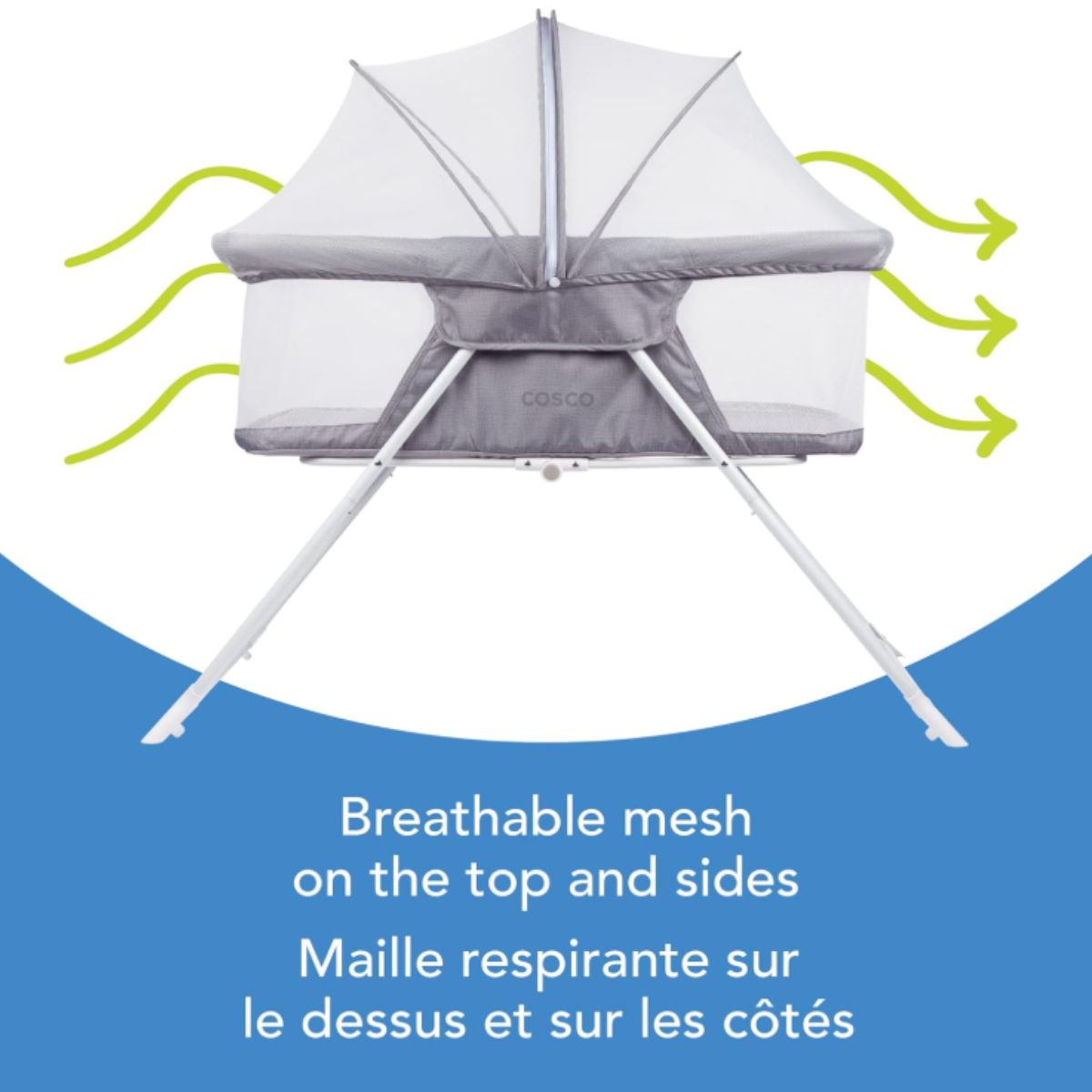 Sleep Spot Bassinet - Cosco Tranquil Grey Cosco sleep spot bassinet in tranquil grey for a cozy nursery