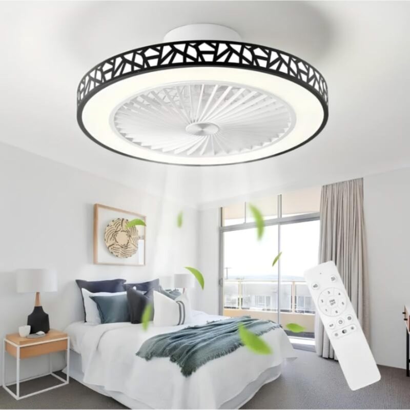 IZOWE ceiling fan with lights in black with remote control