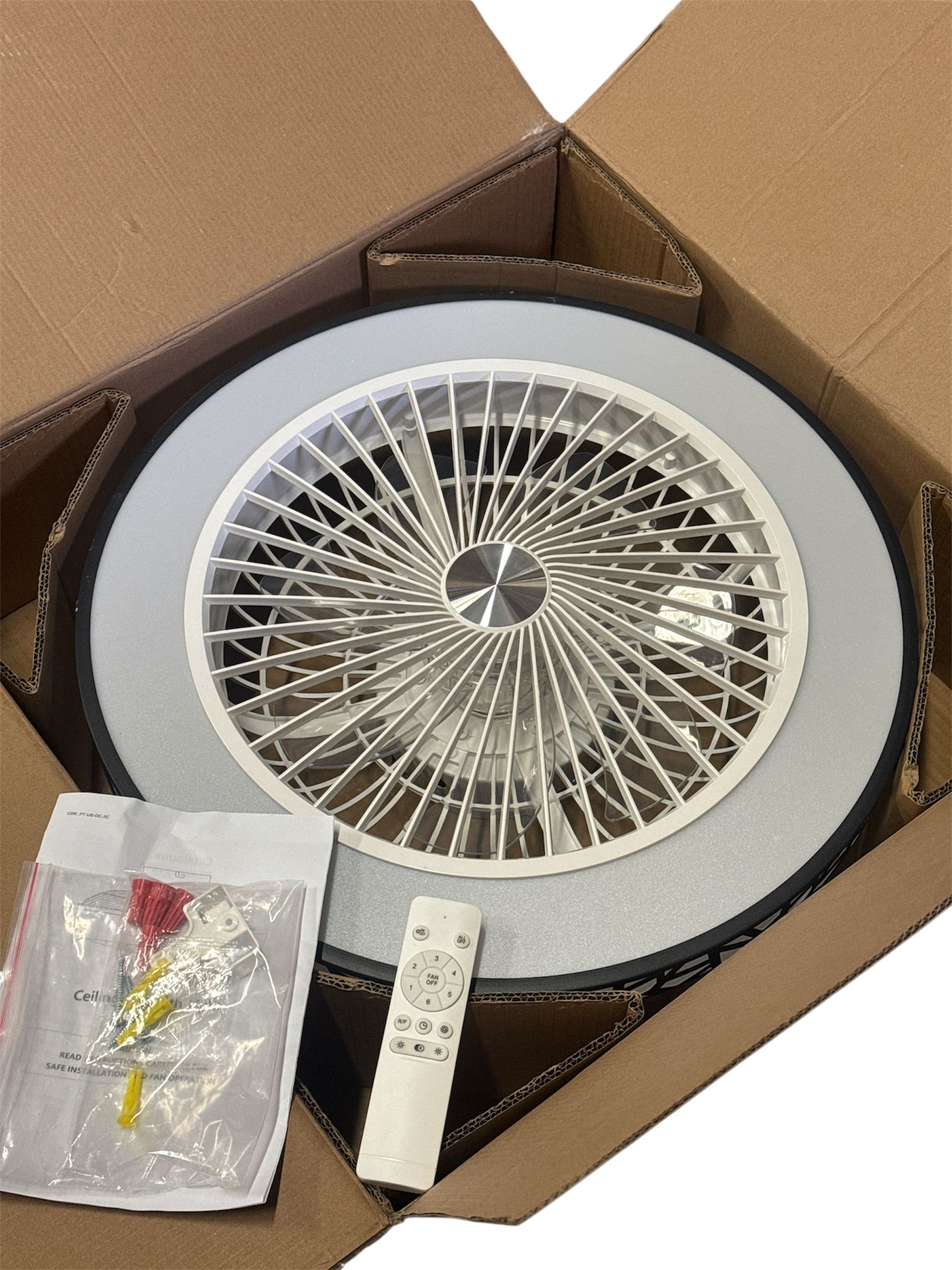 IZOWE ceiling fan with lights in black with remote control