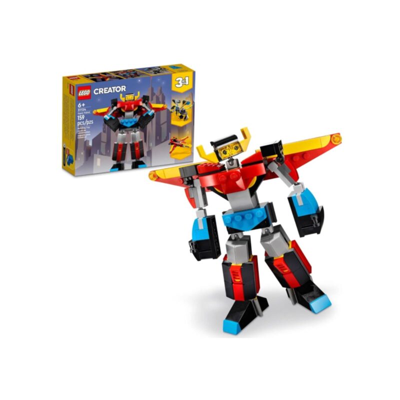 Lego super robot building kit in bright colourful pieces