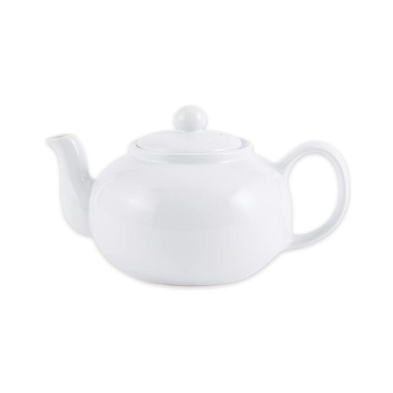 Rsvp stoneware teapot in white with classic design