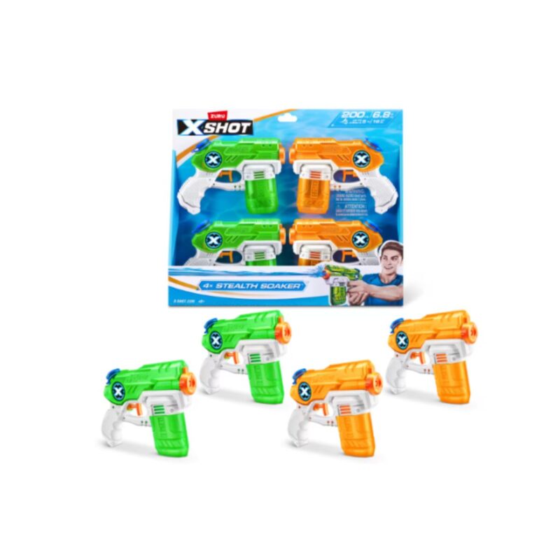 Zuru water blaster small stealth soaker in vibrant blue and orange design