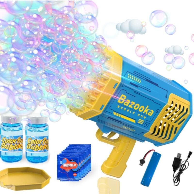 Aigumi automatic bubble gun with colorful lights and bubbles