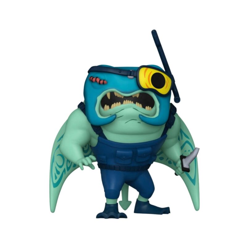 Pop tmnt mutant mayhem limited edition Ray Fillet figure in collector's display