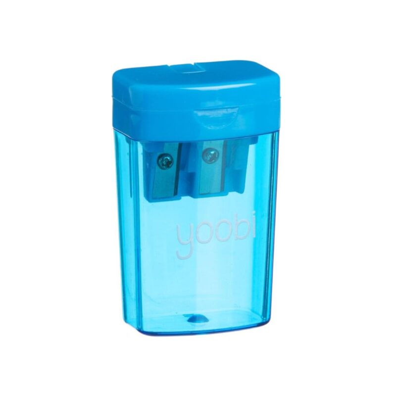 Yoobi two hole pencil sharpener in bright colourful design