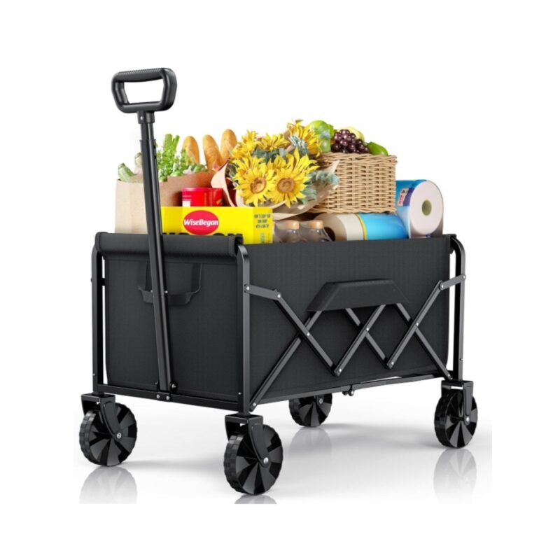 collapsible wagon in black foldable design