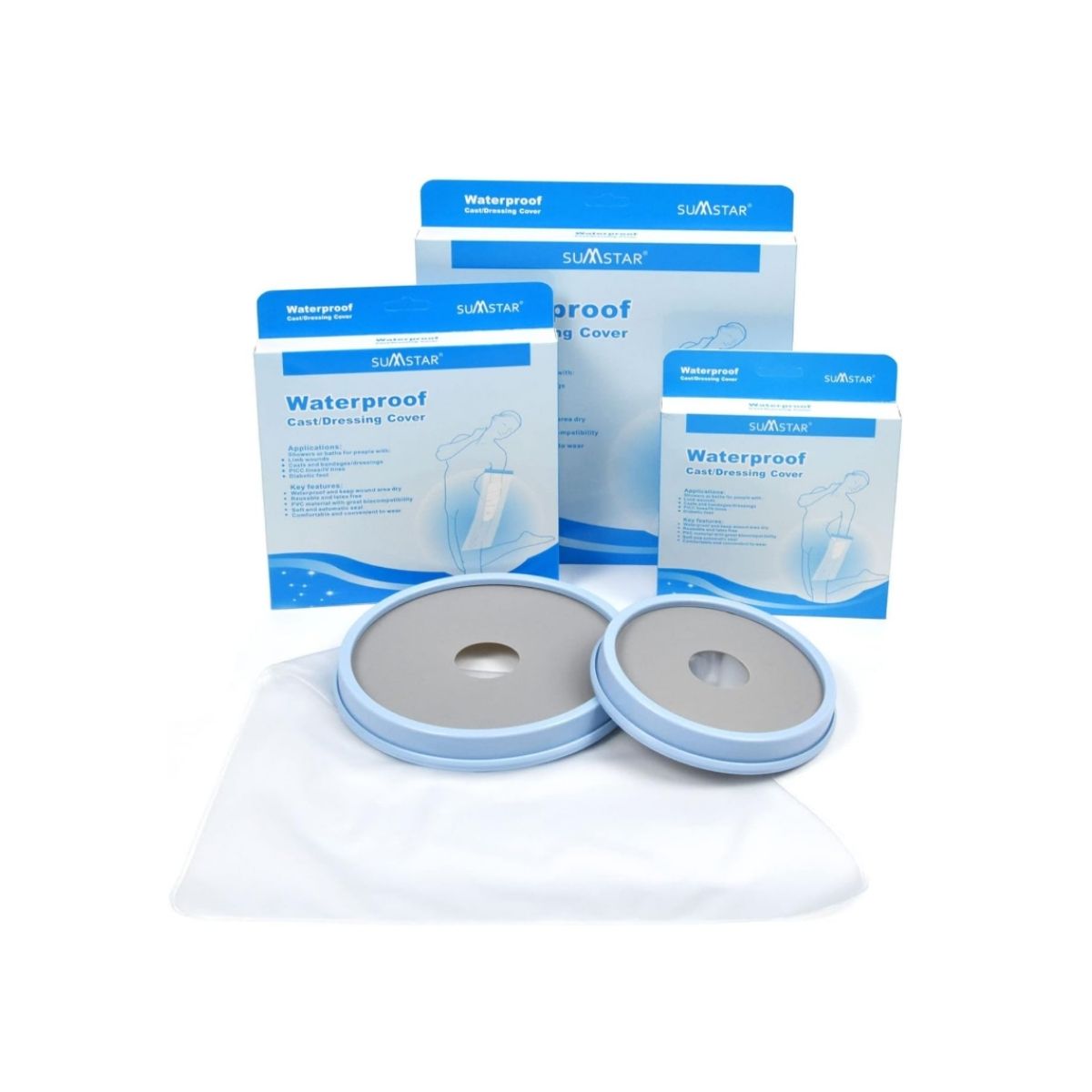 Waterproof Cast Cover - Aifounds Adult Leg Aifounds waterproof cast cover in clear durable PVC