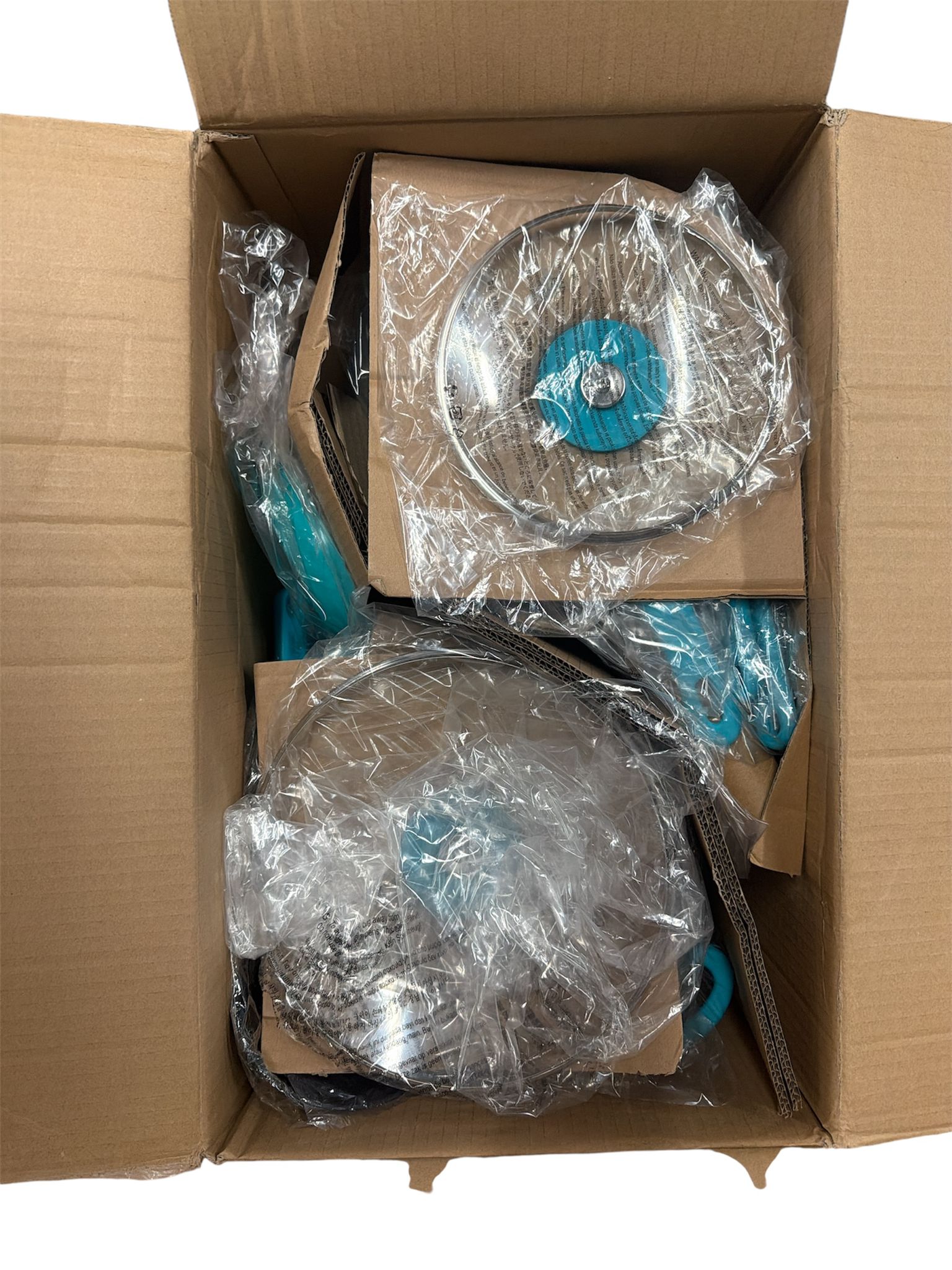 GreenLife cookware set in Caribbean Blue with non-toxic ceramic coating