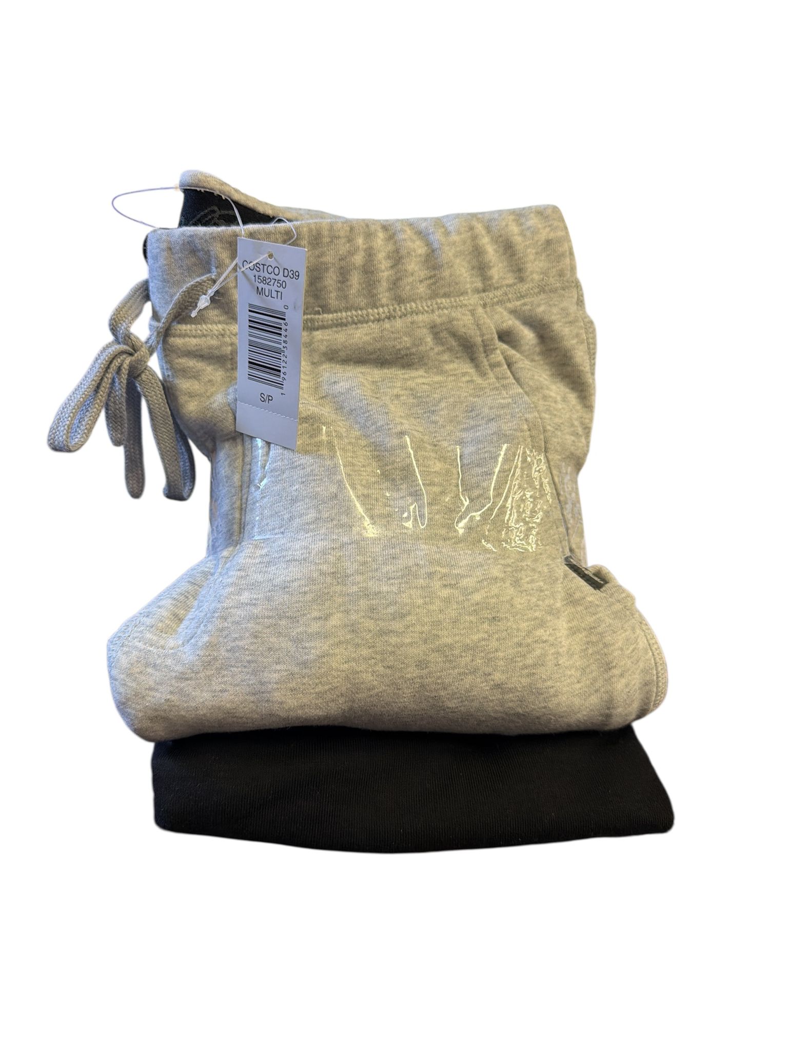 lounge joggers 2 pack in black and light grey