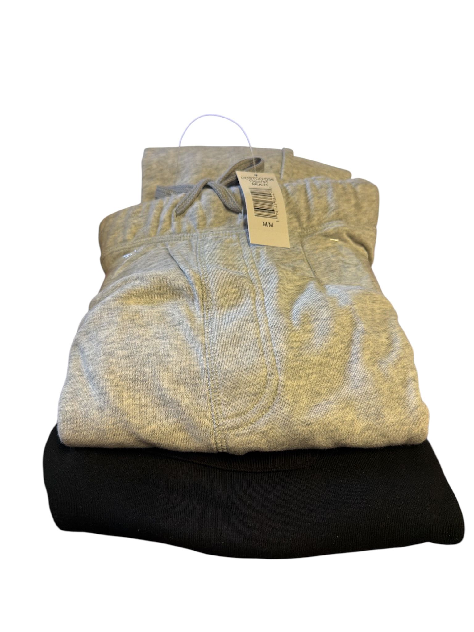 lounge joggers 2pk black and light grey cotton blend