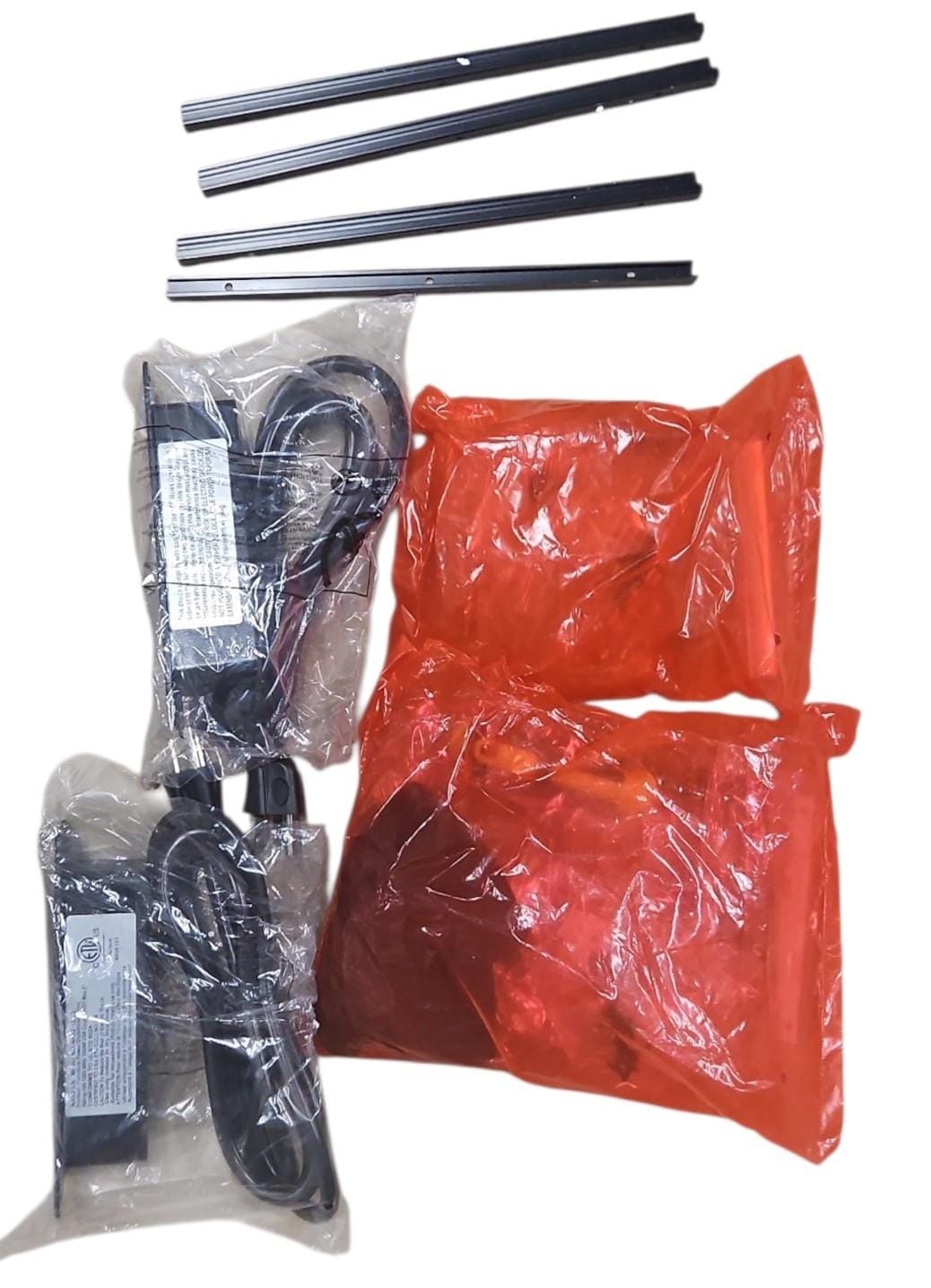 Yaukomel rattan nightstand set in natural finish with charging station