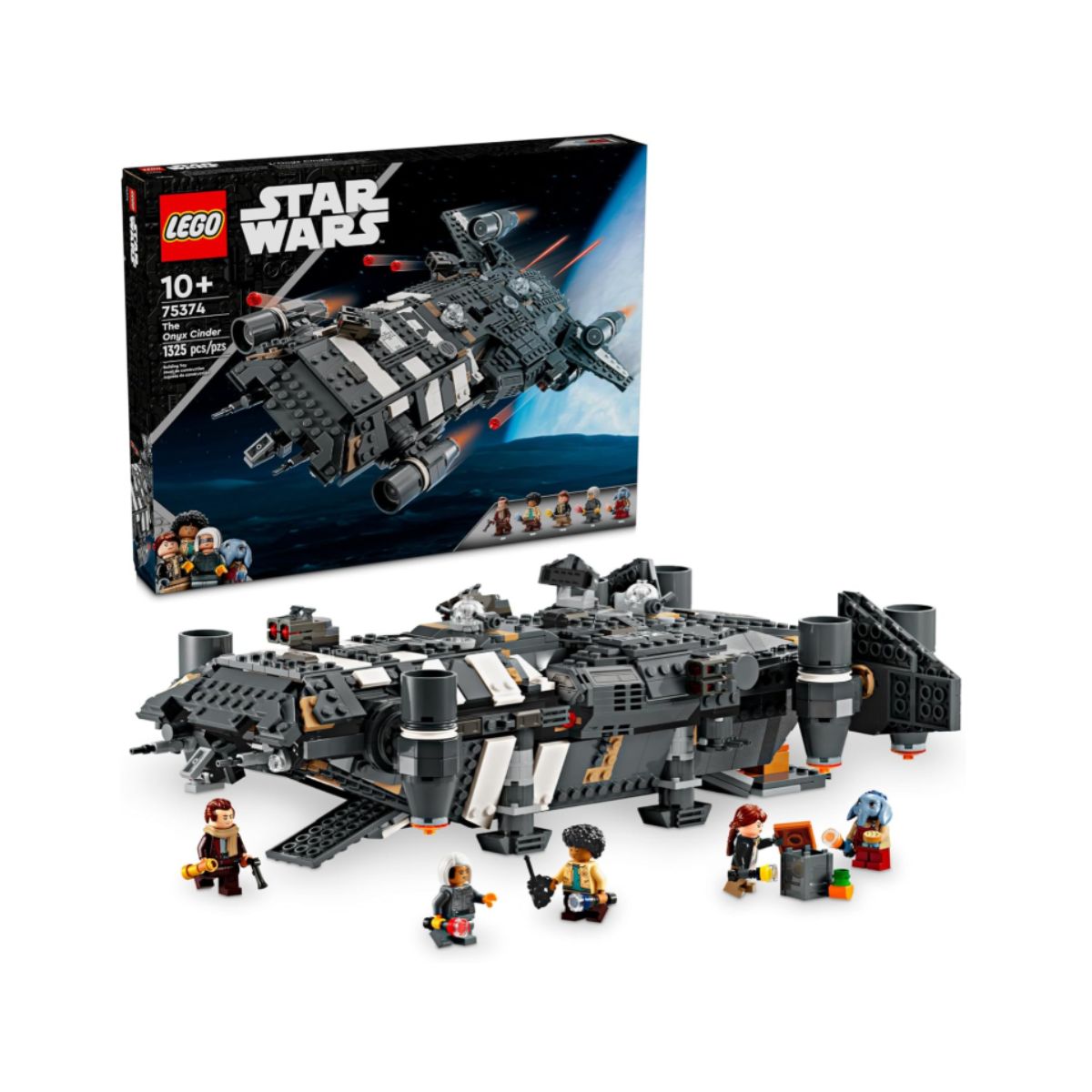 Starship Building Toy - LEGO The Onyx Cinder LEGO starship building toy The Onyx Cinder with minifigures in detailed design