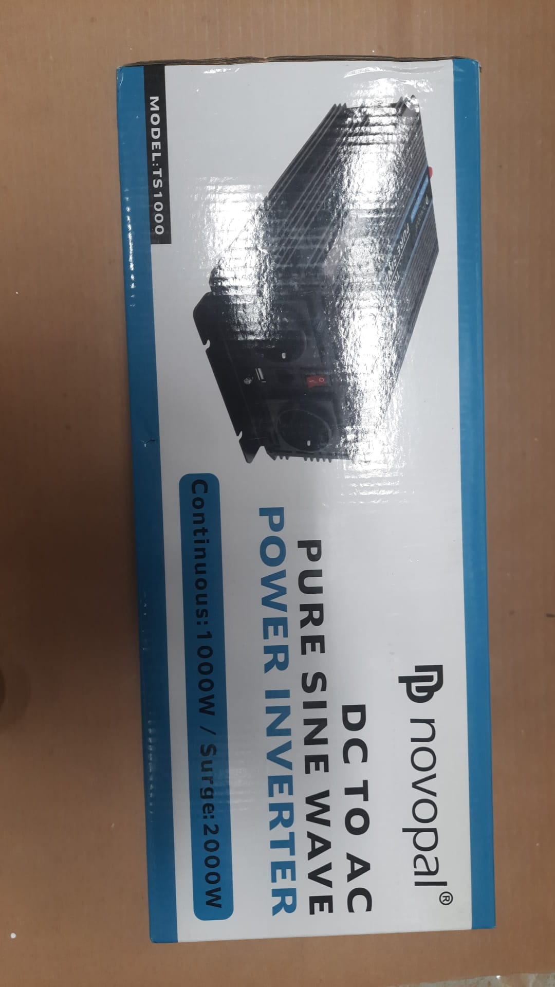 pure wave power inverter in black and silver design with multiple outlets