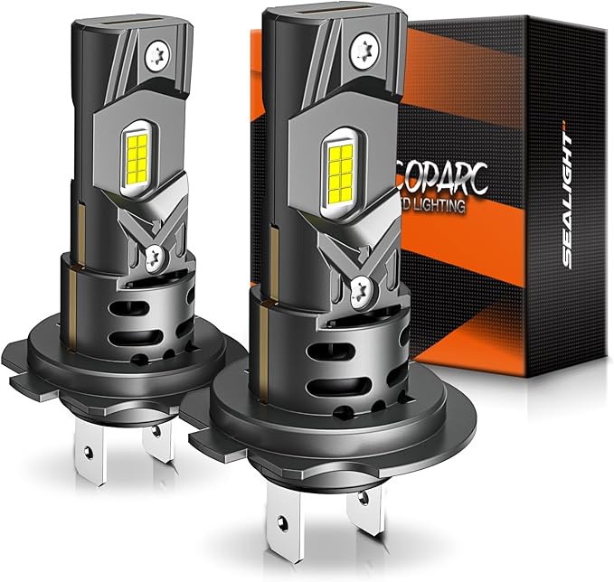 SEALIGHT led headlight bulbs in cool white with fan design