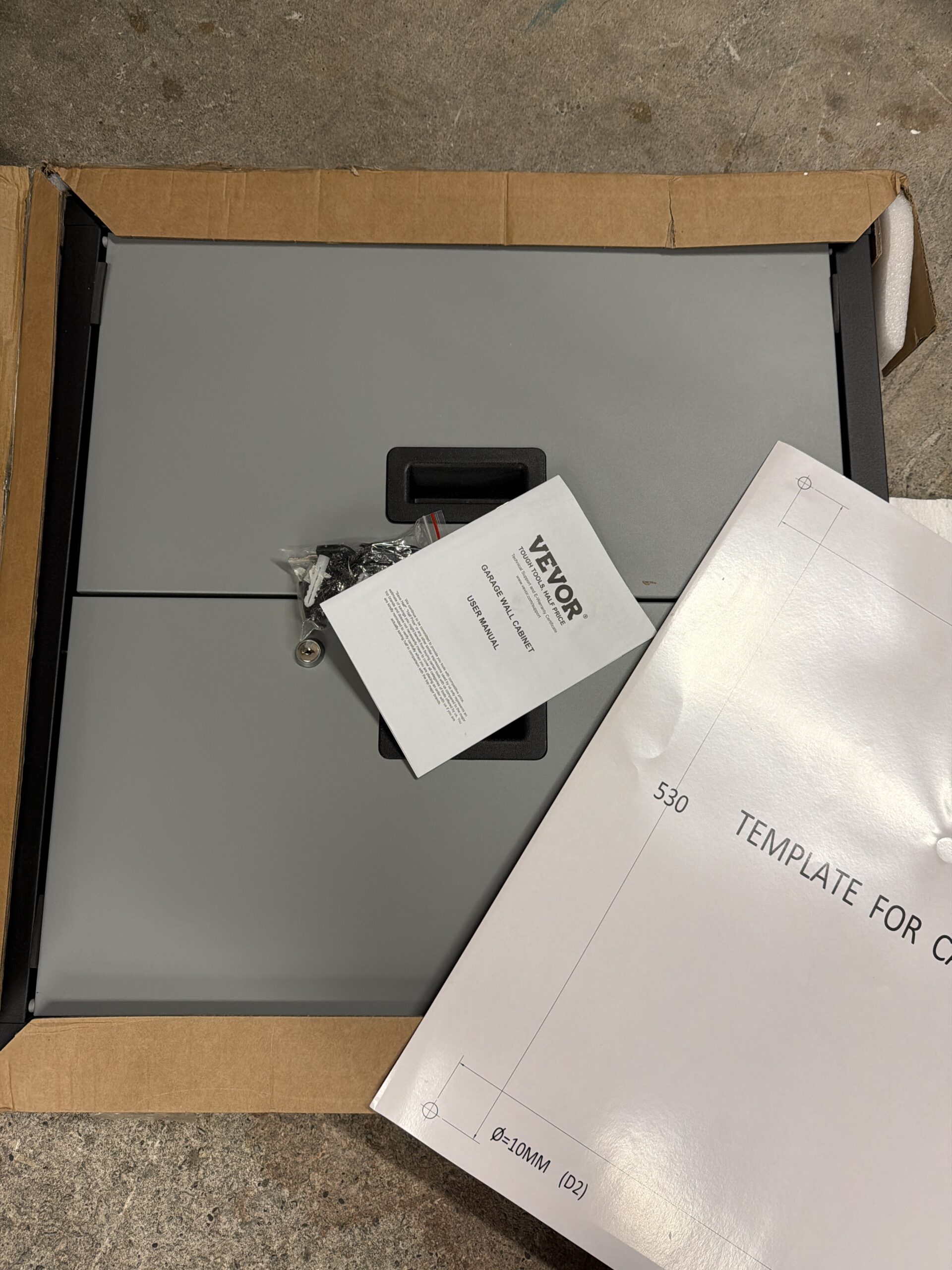 Vevor folding wall cabinet in black metal finish