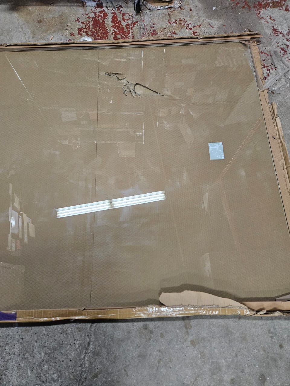 Glasswarehouse frameless fixed shower panel in brushed nickel finish