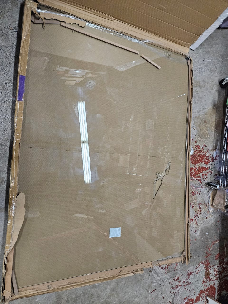 Glasswarehouse frameless fixed shower panel in brushed nickel finish